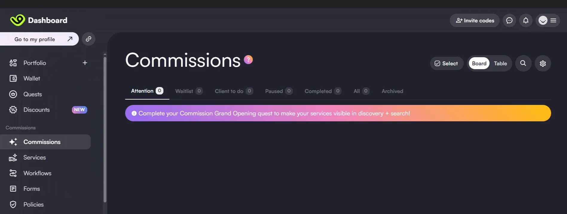 Vgen dashboard