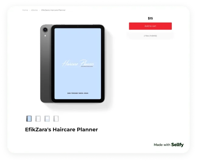 Digital planner example