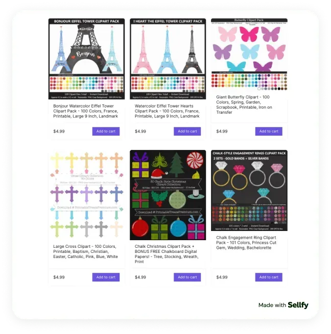 Digital printable product example
