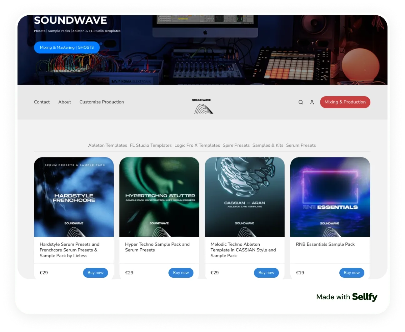 Music sample store example