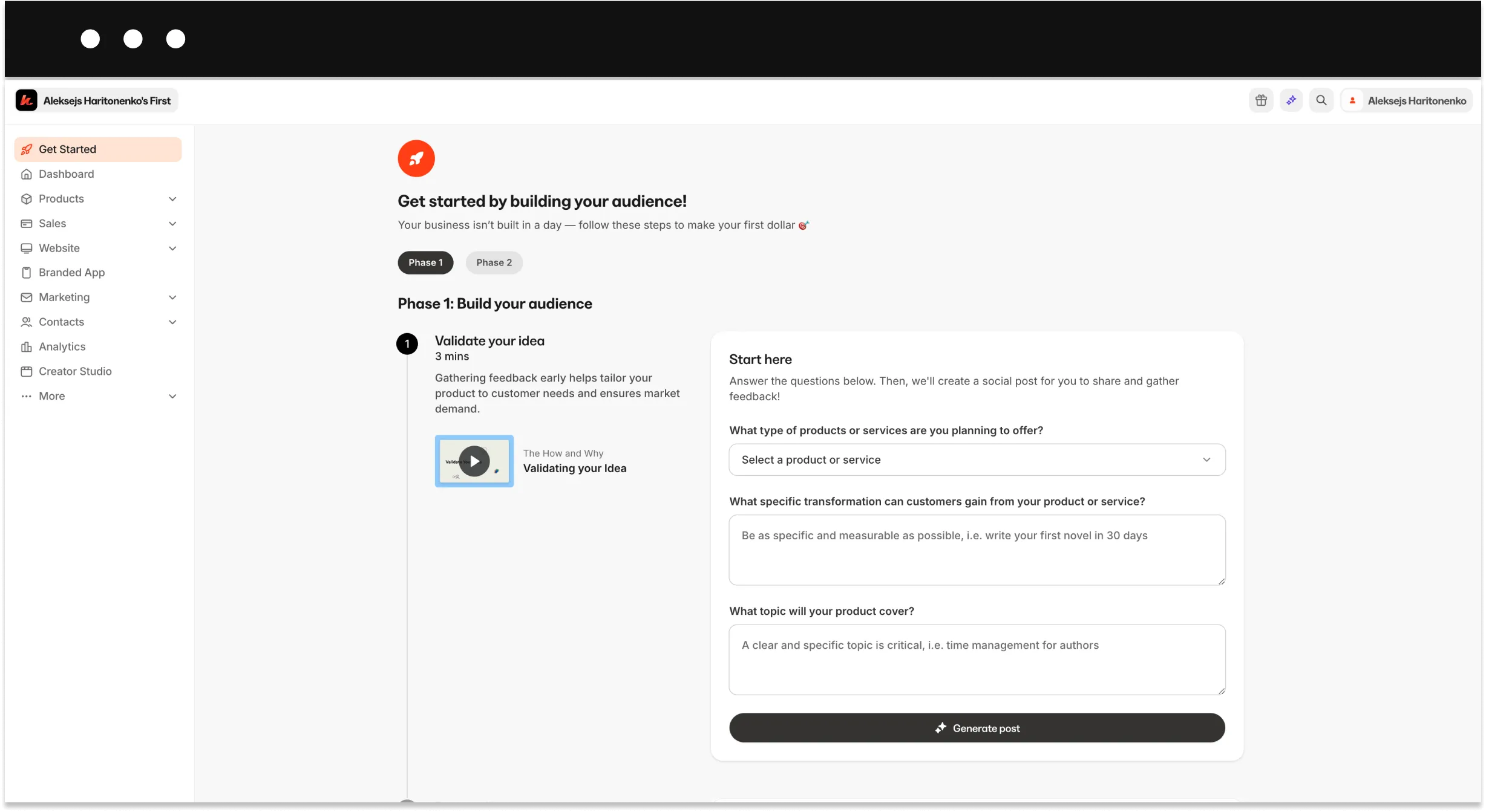 Get started with Kajabi