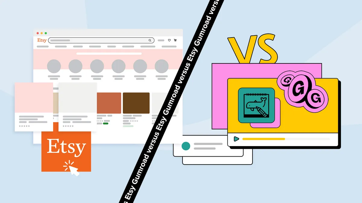 Gumroad vs. Etsy (+ dealbreakers) – decide in 7 minutes