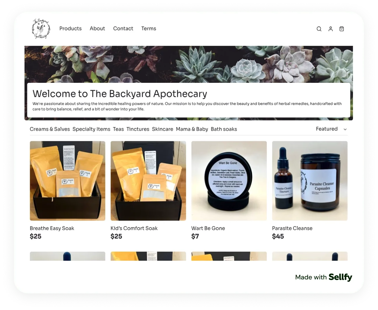 Handmade skincare