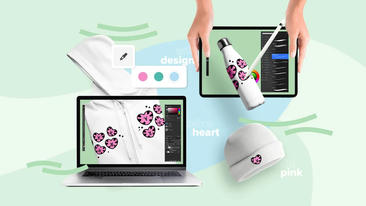 How to turn your artwork into actual products: merch, stickers & more