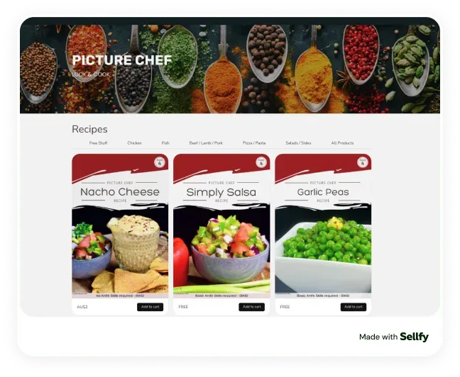 Recipe store example