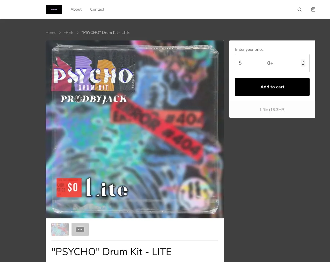 [Prodbyjack's "Psycho" Drum kit](https://sellfy.com/prodbyjack/p/atwunb/)