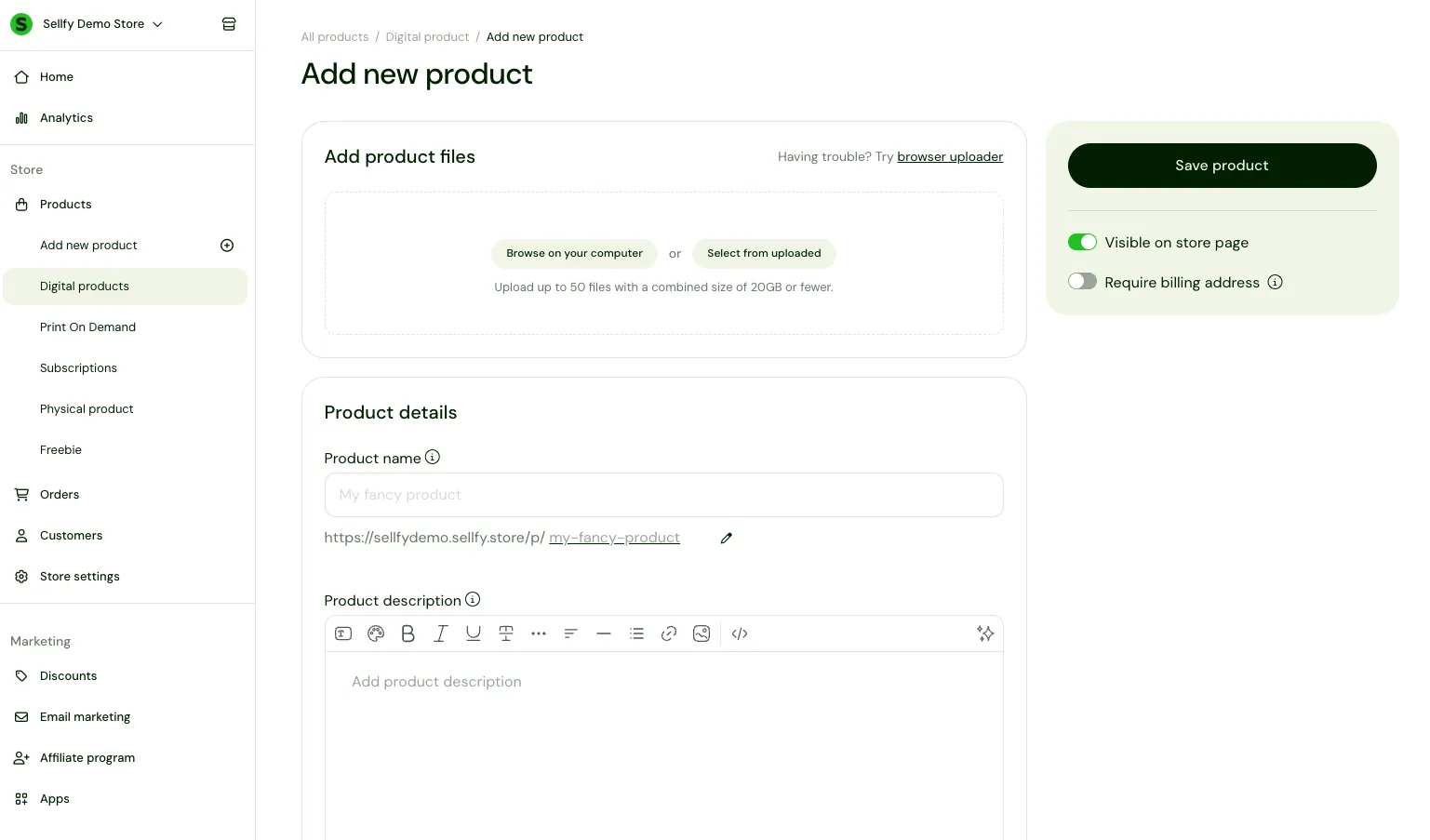 Add a product