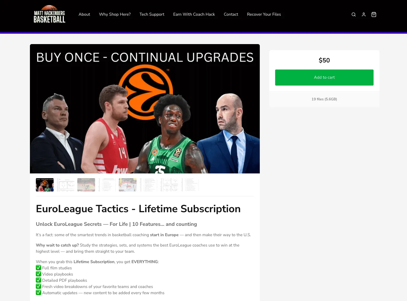 Sellfy subscription tiers