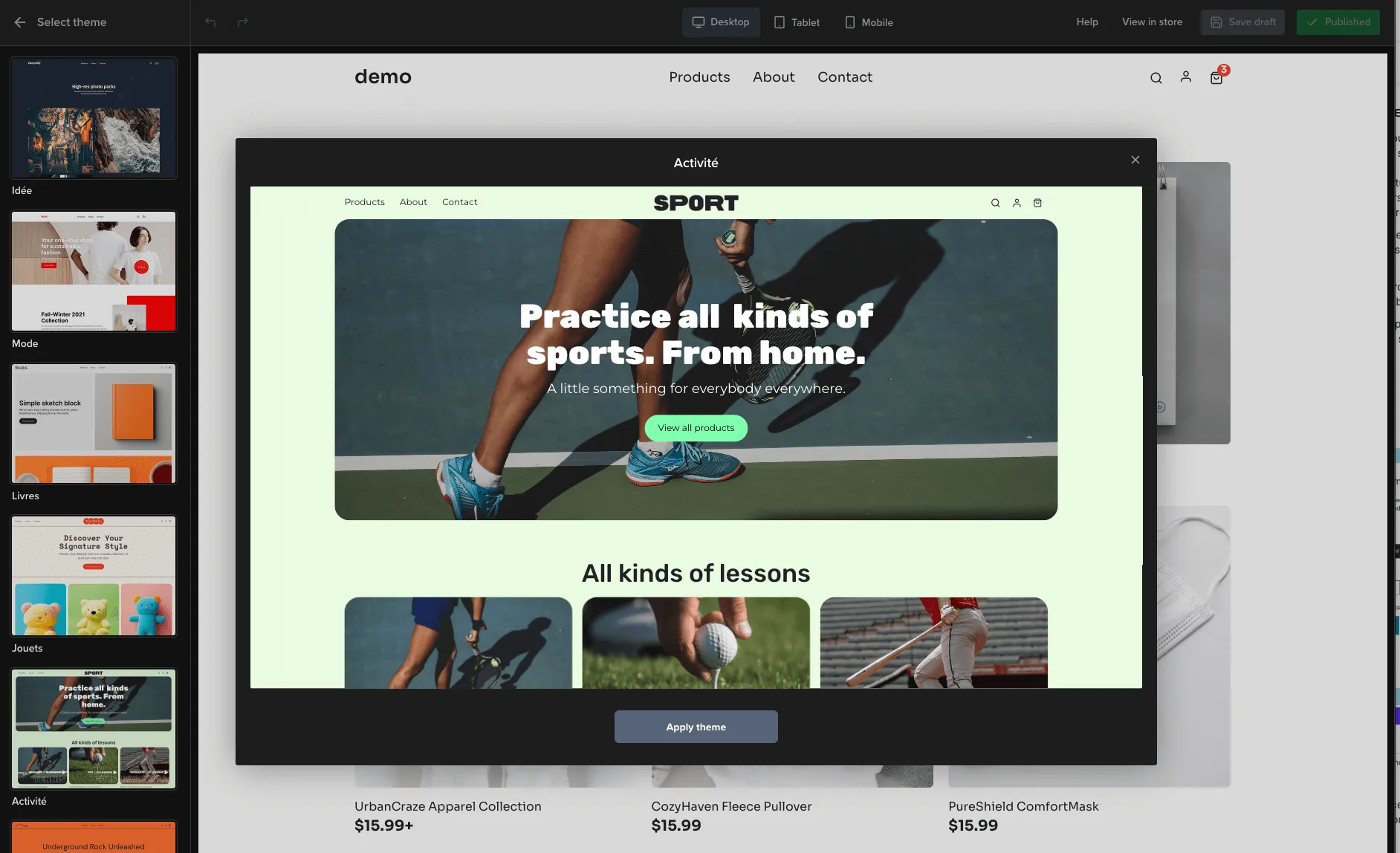 Sellfy themes