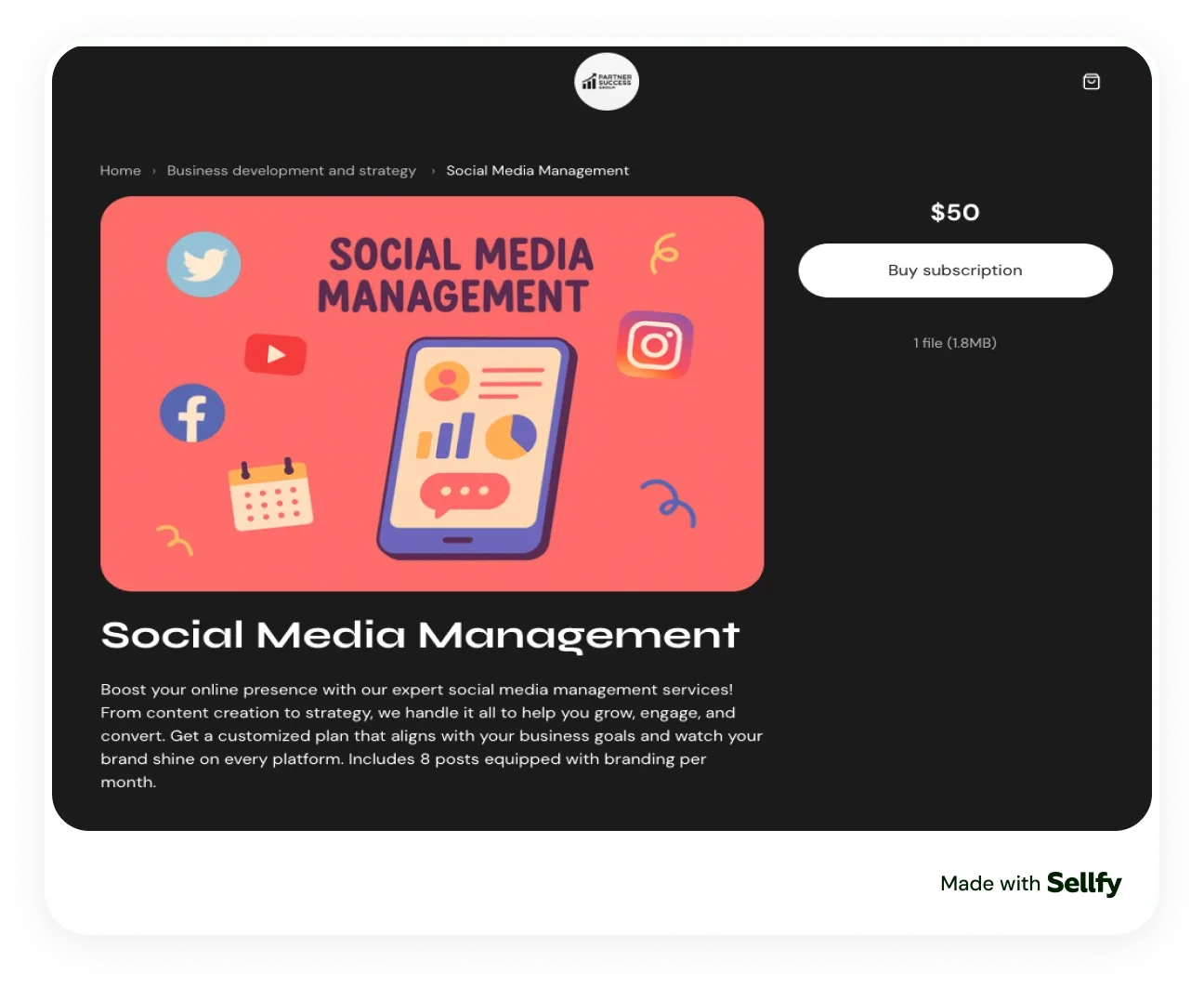 Social Media product