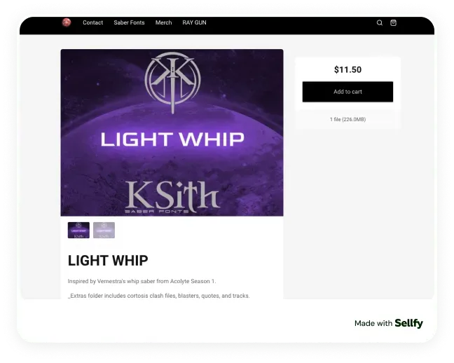Sound effect store example
