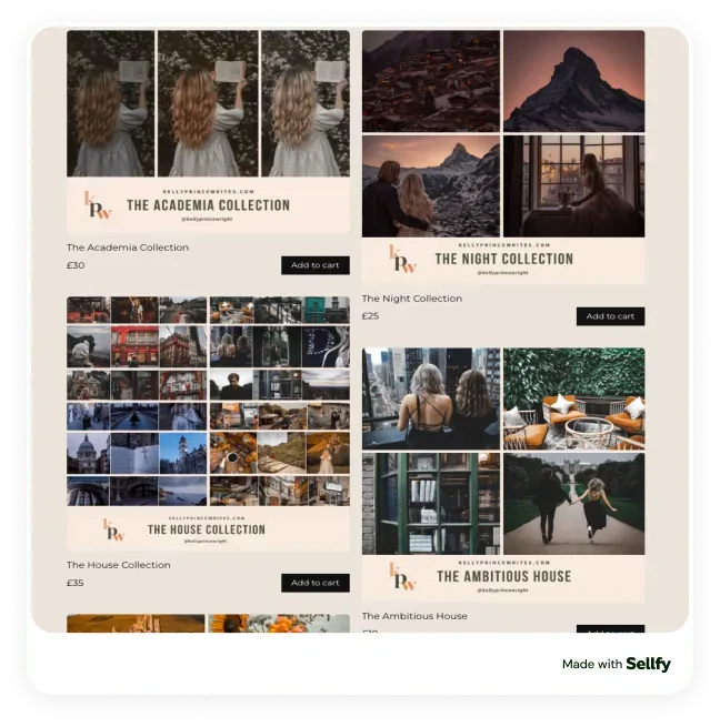 Stock photography store example