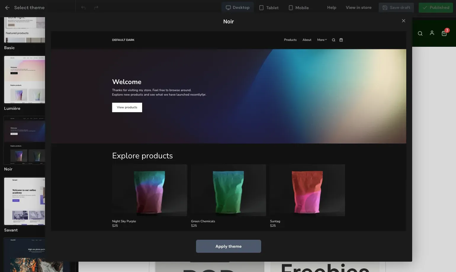 Store customizer