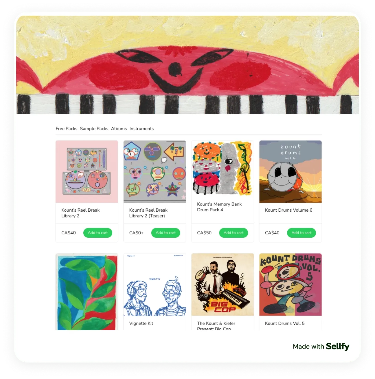 The Kount Sellfy store