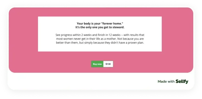 Workout program example