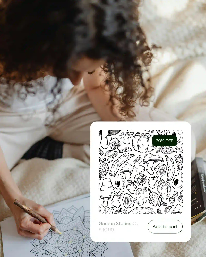 Sell coloring pages online
