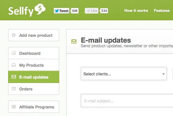 e-mail updates