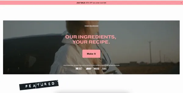 Website for Austin's brand[ Video Milkshake](https://www.videomilkshake.com/)