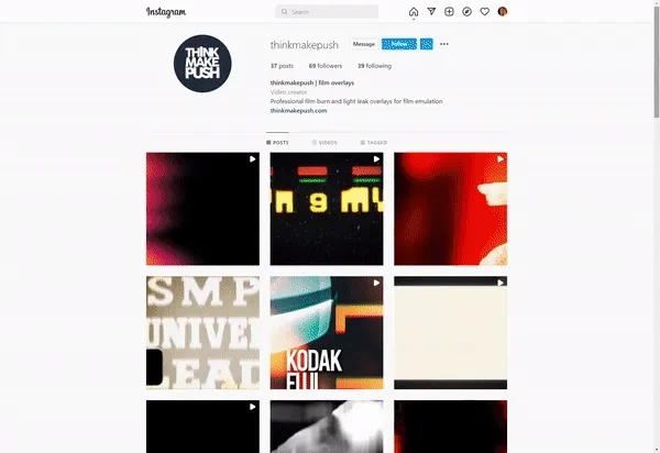 [David's Think Make Push Instagram page](https://www.instagram.com/thinkmakepush/)