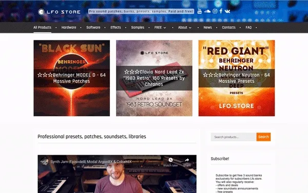 [LFO store website with embedded products from their Sellfy store.](https://lfo.store/)