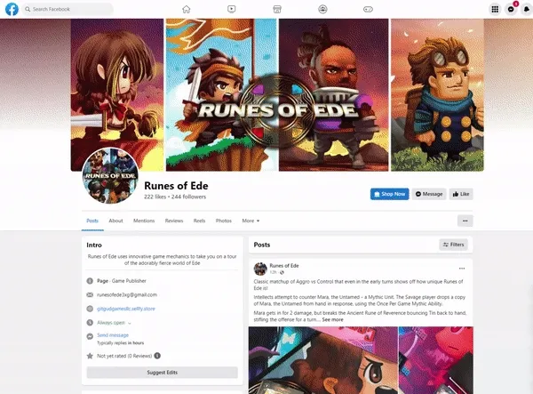 A look into [Matthew's Facebook](https://www.facebook.com/RunesOfEde) page