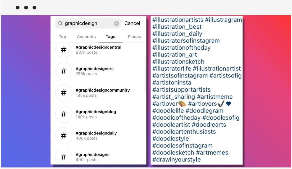 hashtags for artists