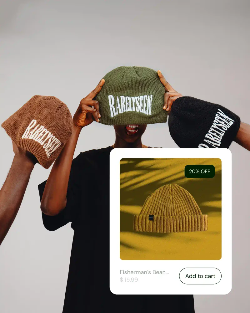 Sell custom hats online with zero inventory