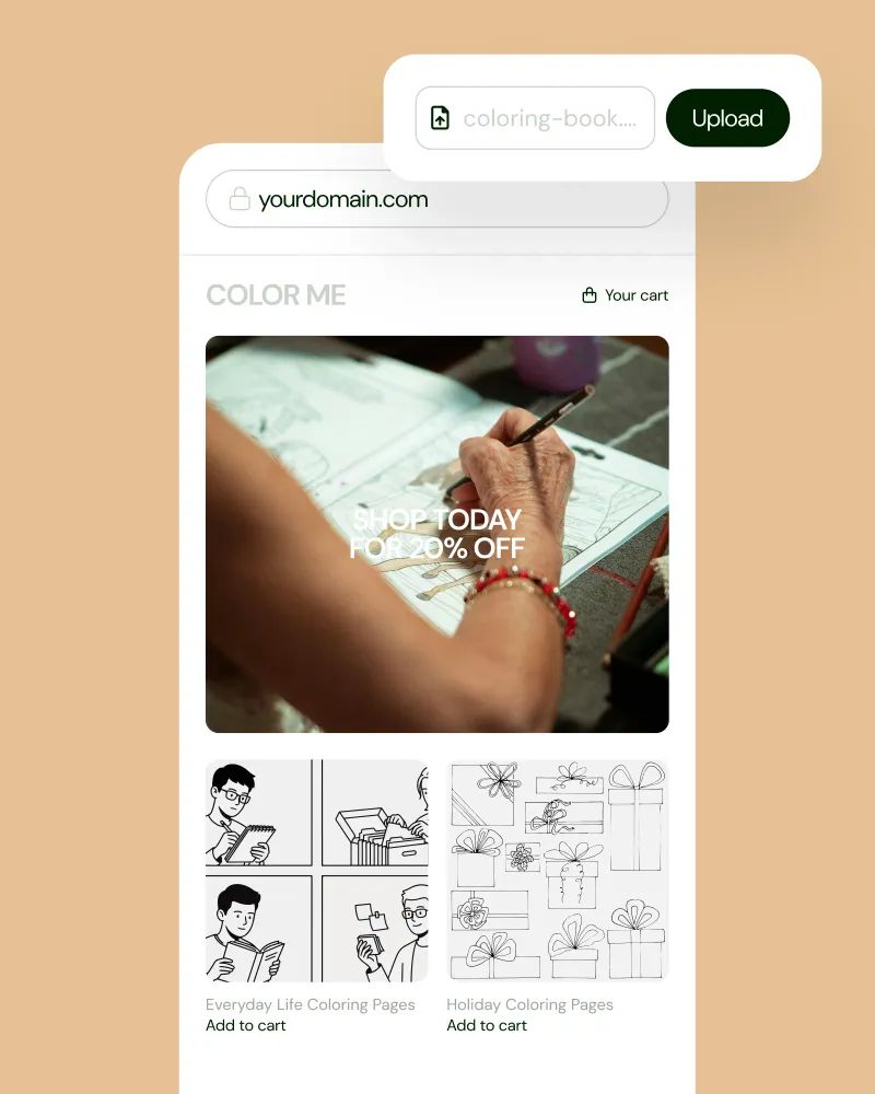 How to sell coloring pages online