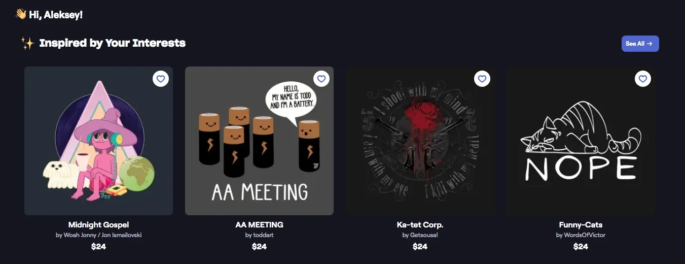 Teepublic products