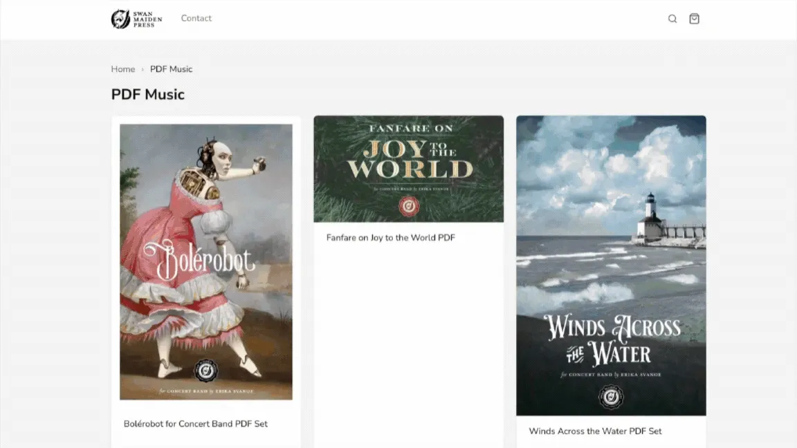 Erika’s Sellfy store
