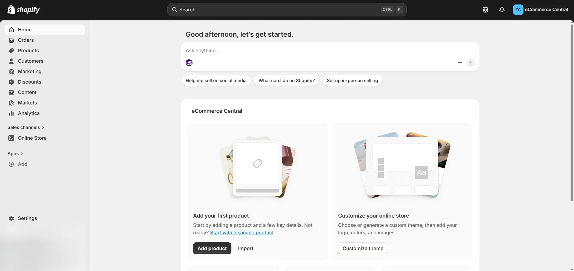 Fourthwall alternative: Shopify