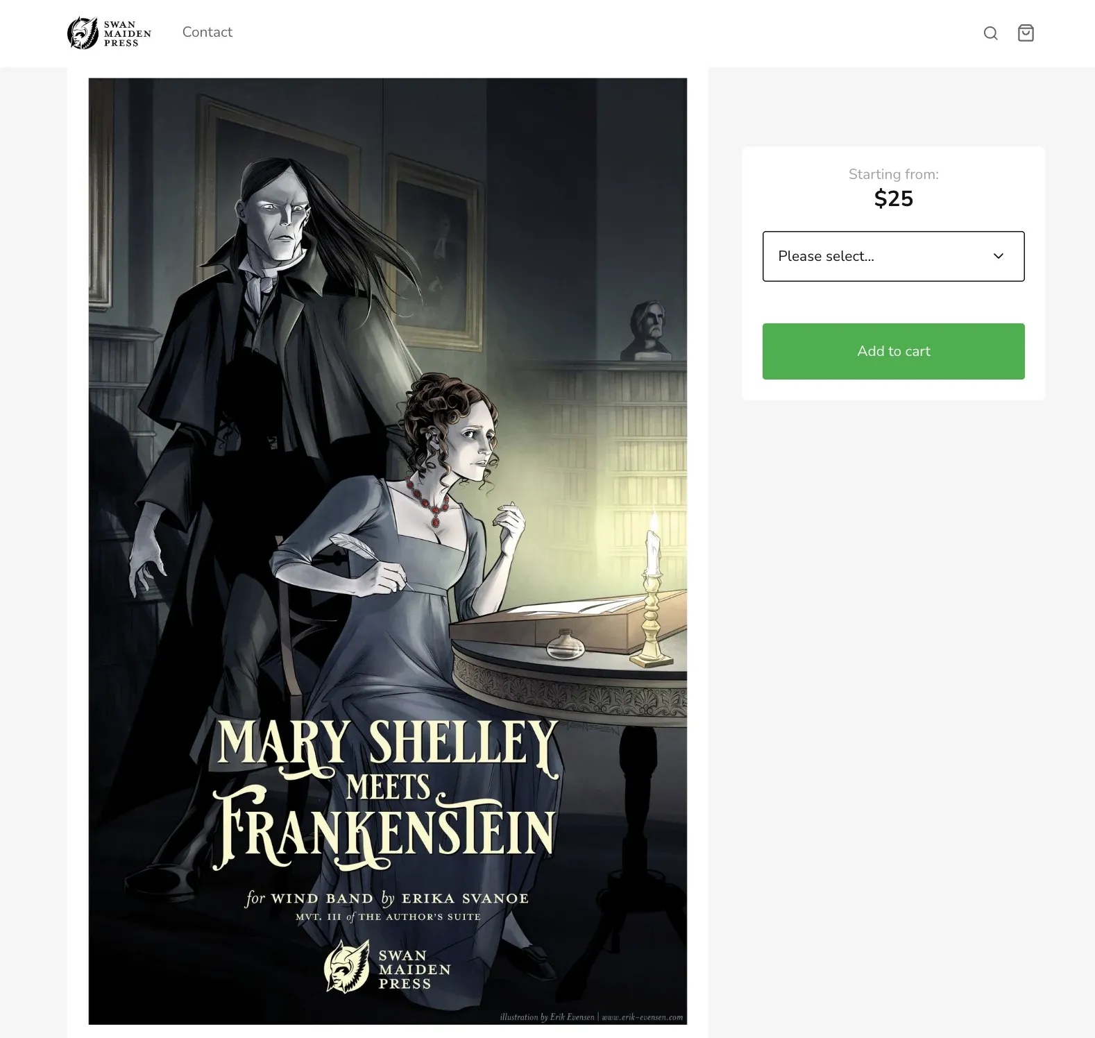 Erika’s sheet music on her Sellfy store