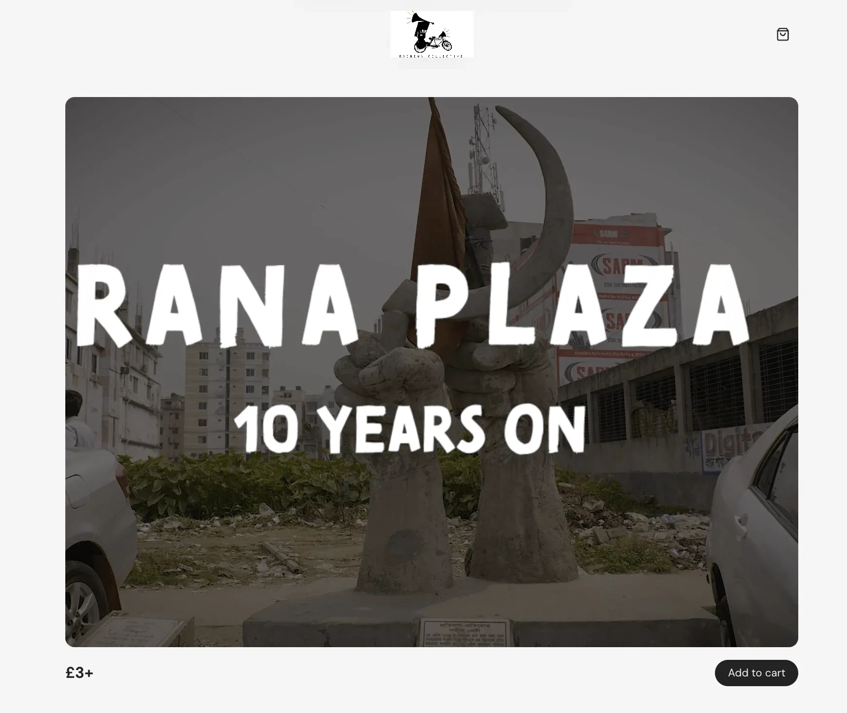 Rainbow Collective’s documentary film “Rana Plaza 10 Years Later”, on their Sellfy store