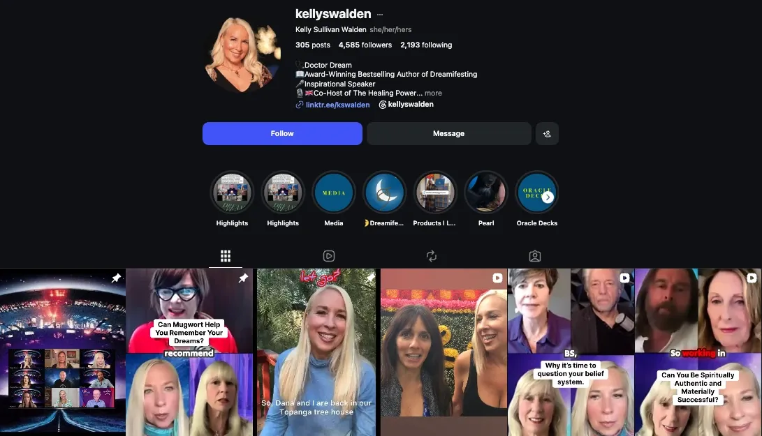 Kelly S Walden mental health and wellness Instagram niche