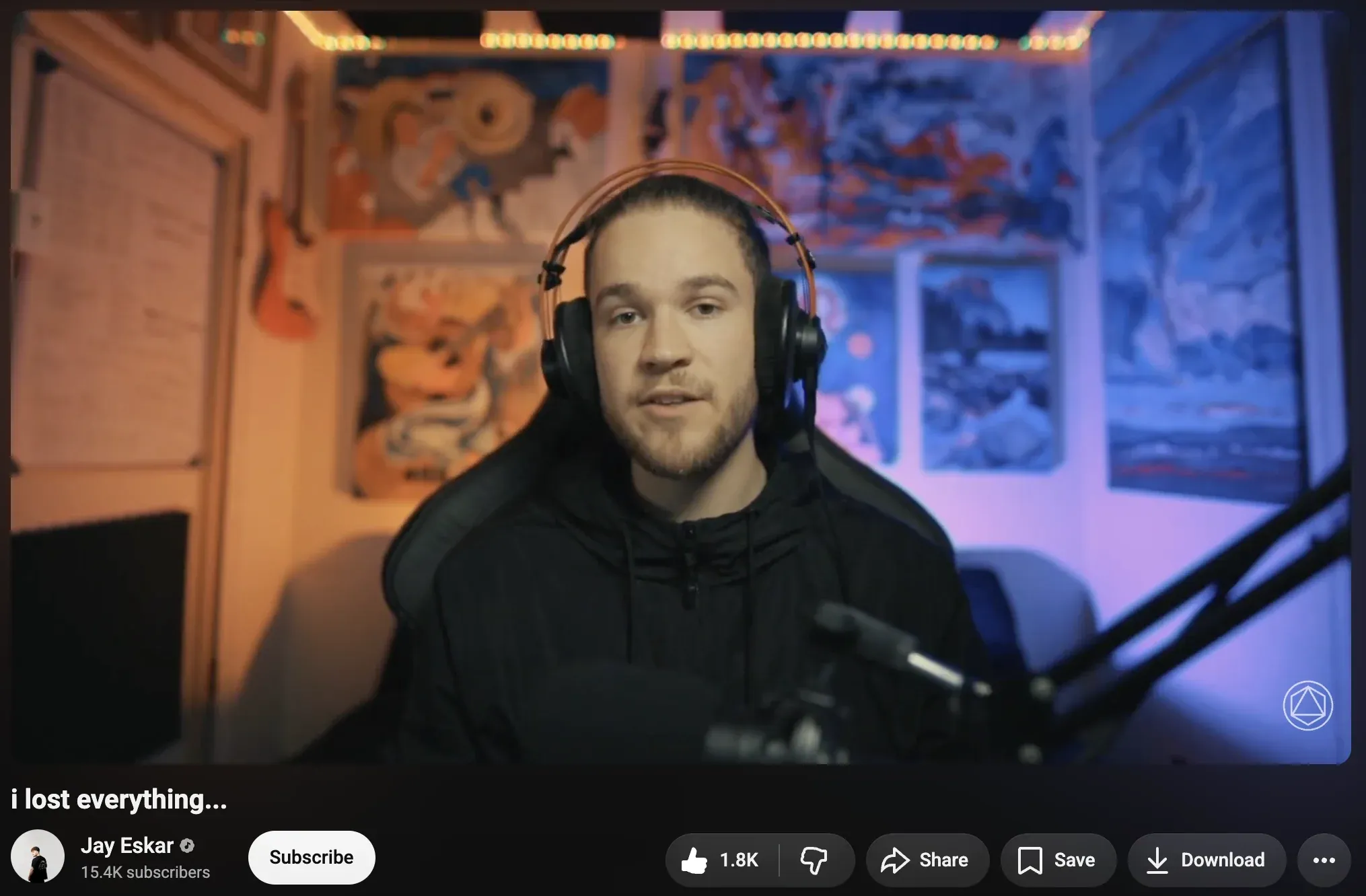 Jay's first video on his new YouTube channel after losing the original