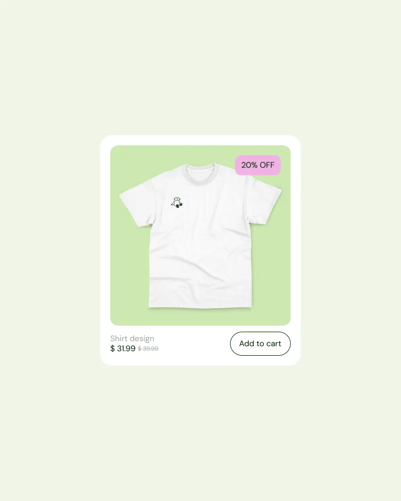A print-on-demand shirt listed for sale