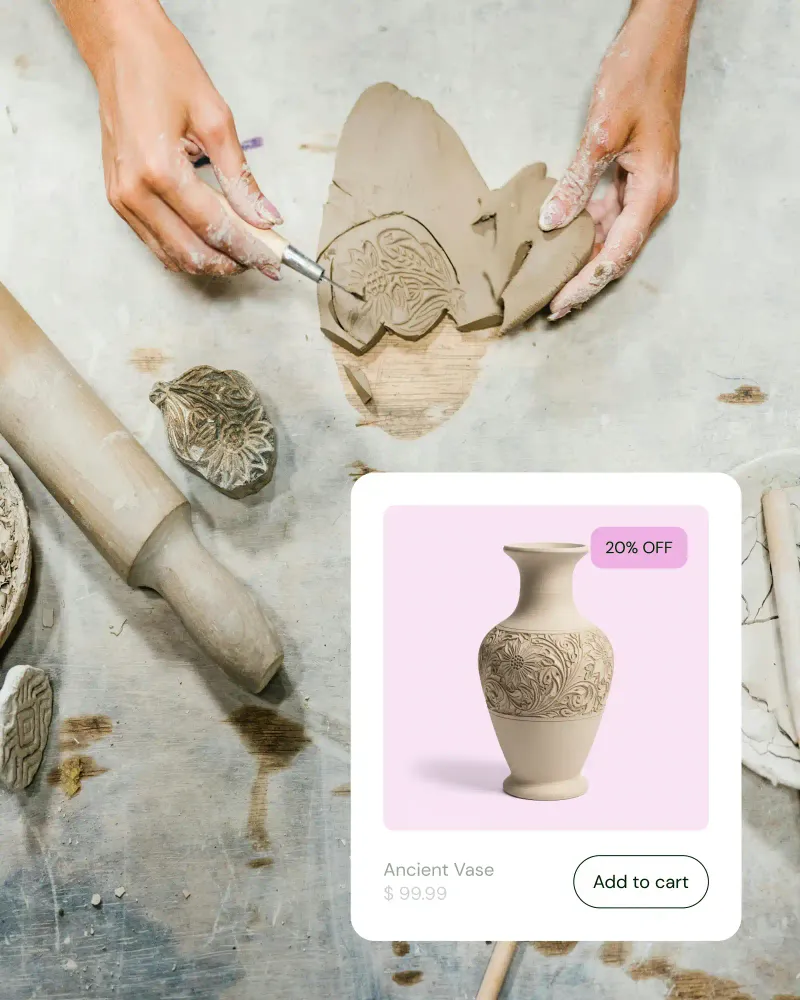 Sell pottery and handmade ceramics online