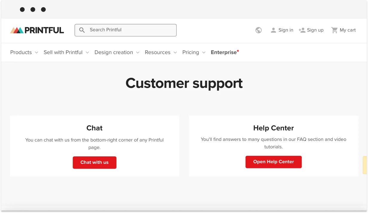 printful customer support