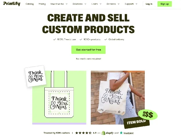 Printify homepage