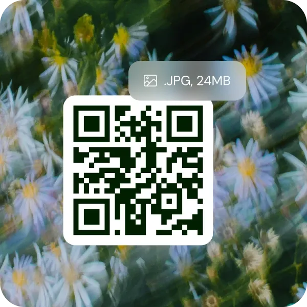 QR code generated from an image