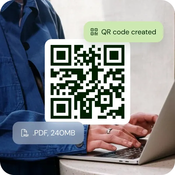 QR code generated from a PDF document