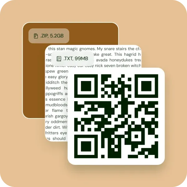 QR code generated from plain text