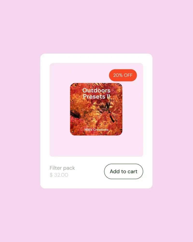 Upselling and marketing tools in a Sellfy store
