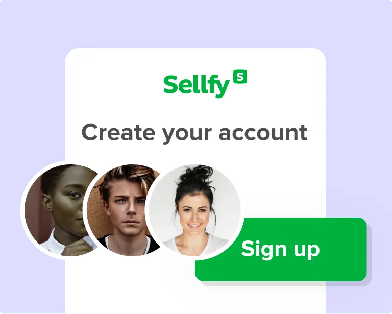 A friend creating their Sellfy account
