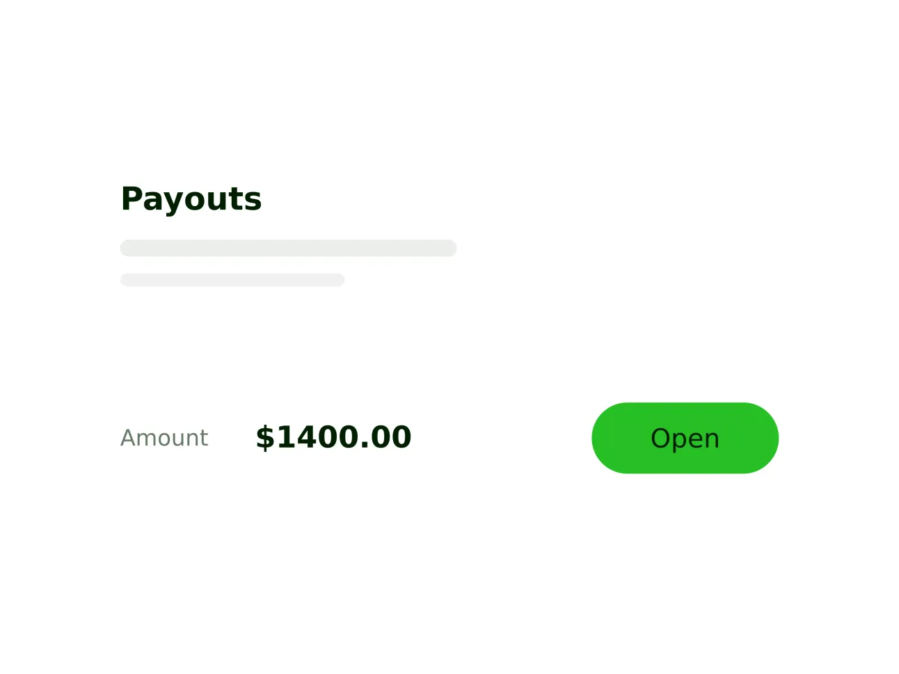 Affiliate payouts dashboard
