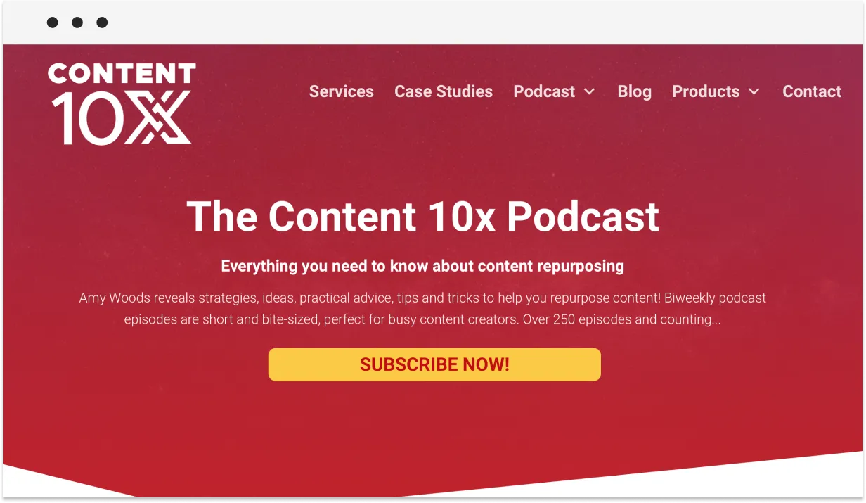the content 10x podcast