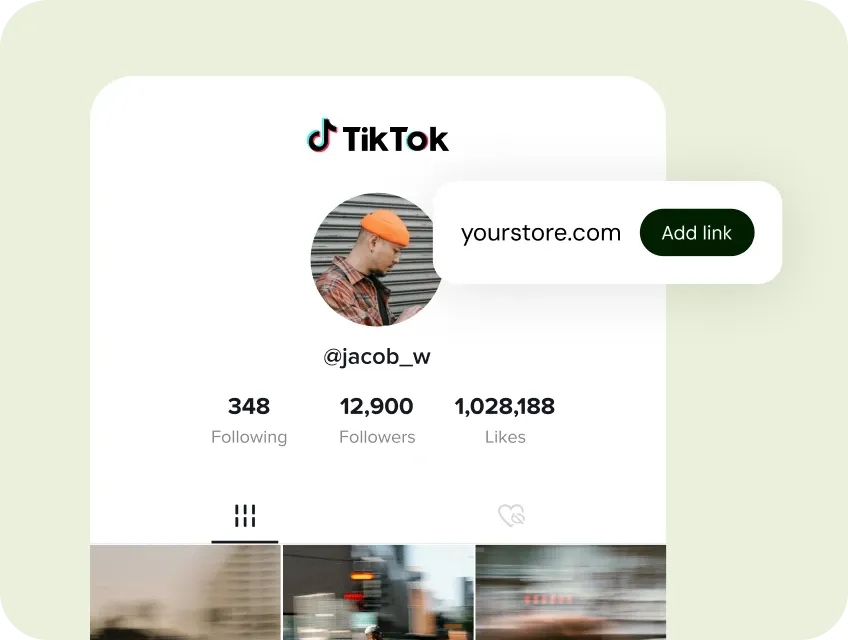 Drop a Sellfy store link in your bio and sell on TikTok