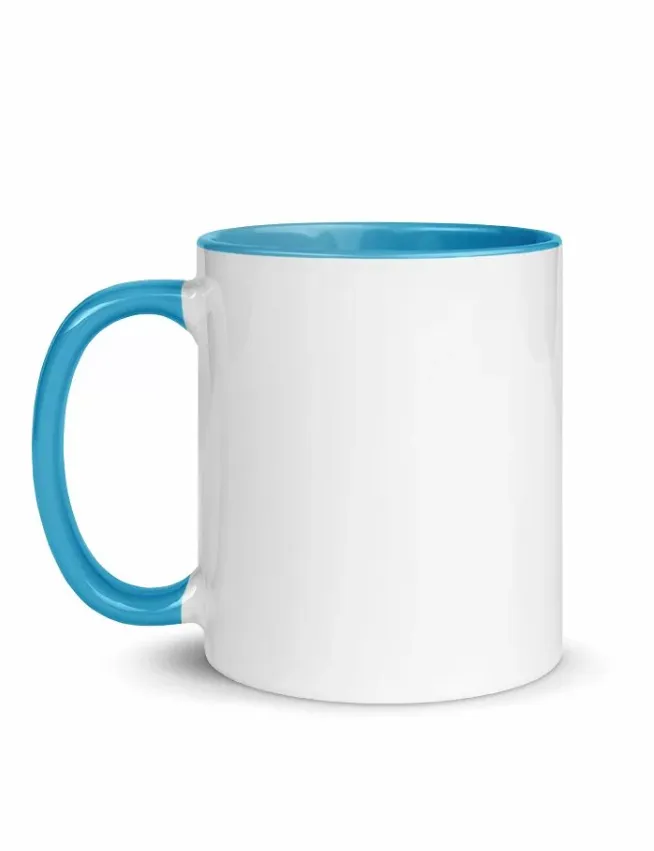 White Ceramic Mug with Color Inside